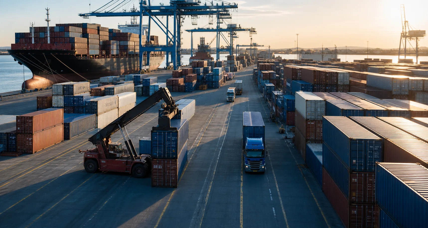 Port cranes and container handling