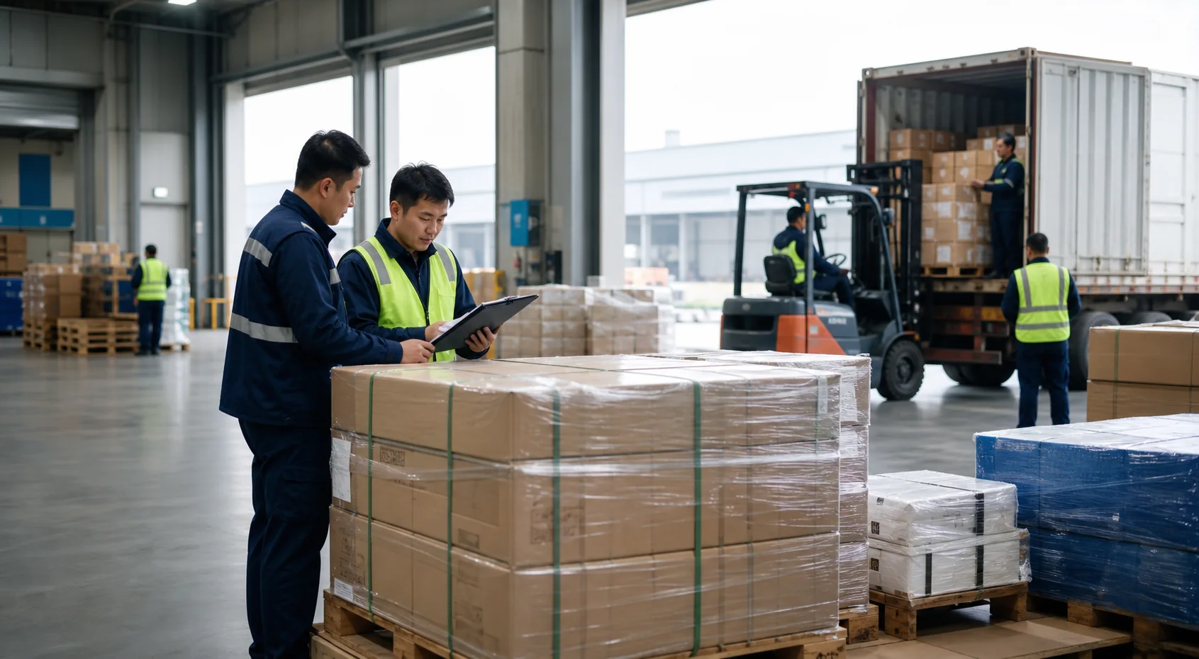 Warehouse operations at TopOne Logistic for China-origin freight